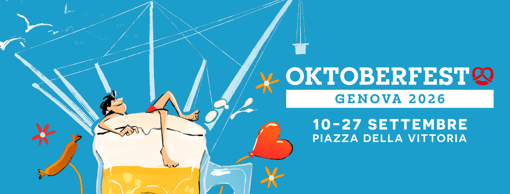 Oktoberfest Genova 2026 banner orizzontale logo manifesto